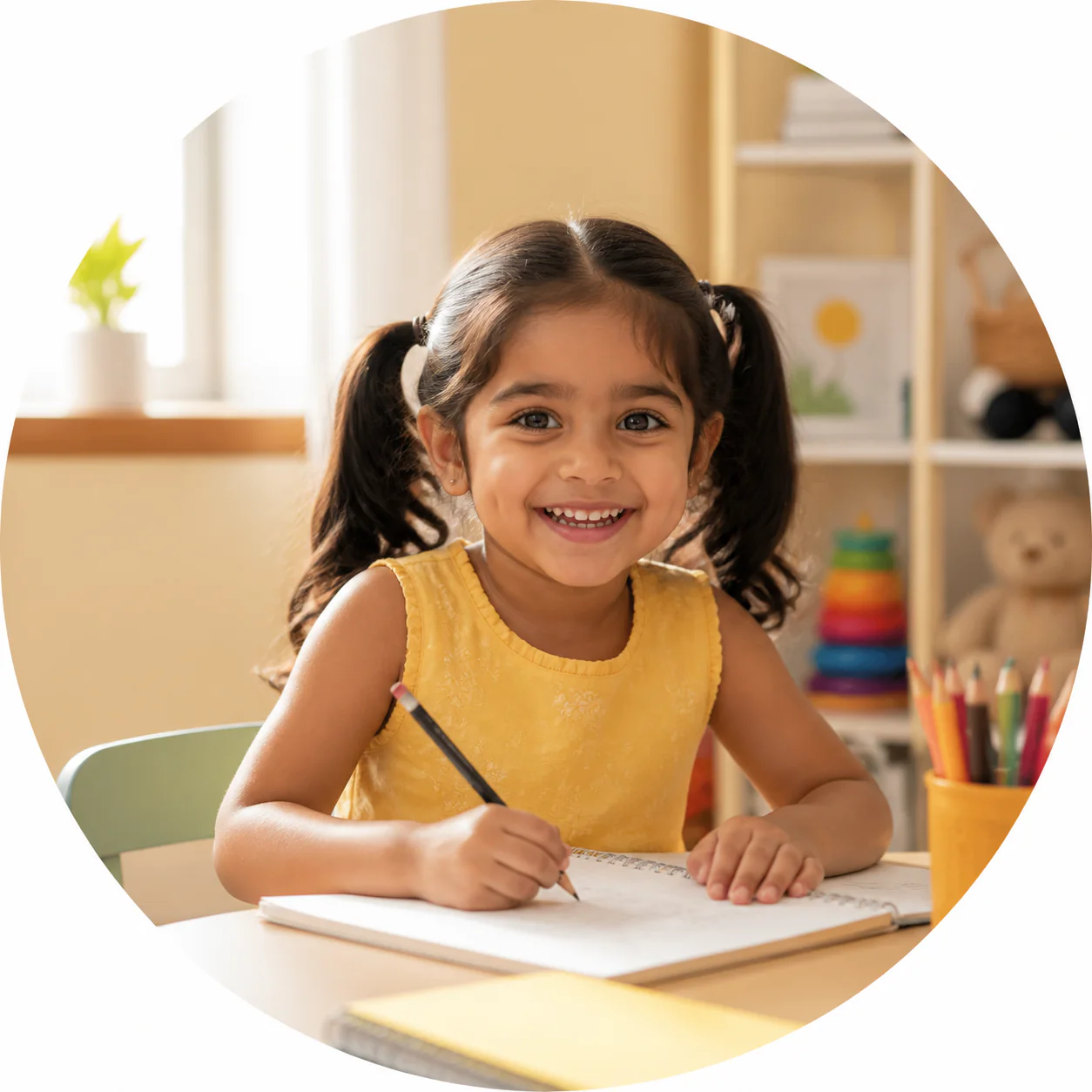 Indian girl learning and exploring