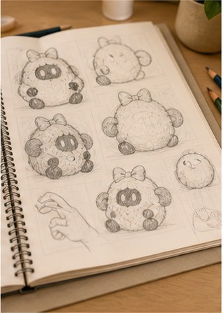 Early Yani concept sketches
